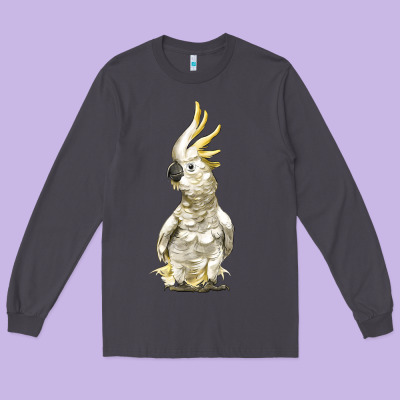 Cockatoo Bird Long Sleeve Tee Designed By Lillyallendesigns