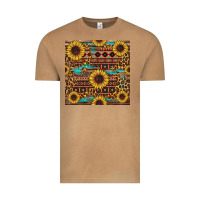 Vintage Camel sunflower and leopard seamless pattern Vintage Tee - BundleAndBundleShop