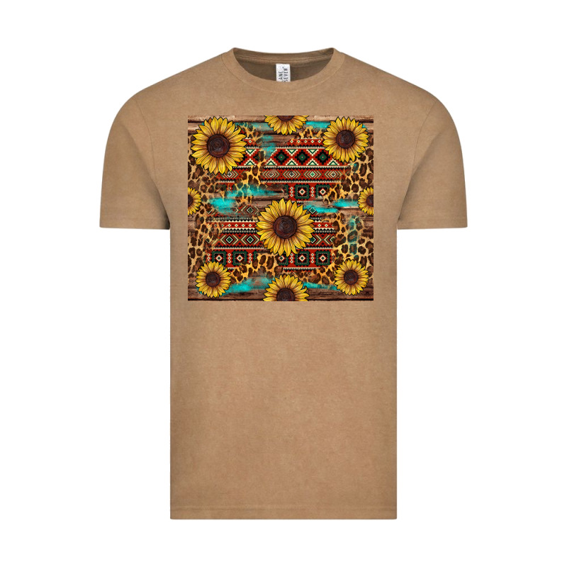 Sunflower And Leopard Seamless Pattern Vintage Tee by BundleAndBundleShop | Teevron