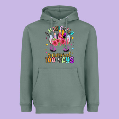 I Magically Survived 100 Days Heavyweight Hoodie Designed By Artiststas