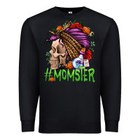 Black momster halloween momlife Premium Sweatshirt - Jasminsmagicworld