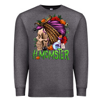 Charcoal Heather momster halloween momlife Premium Sweatshirt - Jasminsmagicworld