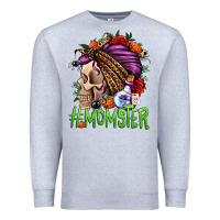 Heather Grey momster halloween momlife Premium Sweatshirt - Jasminsmagicworld