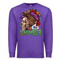 Purple momster halloween momlife Premium Sweatshirt - Jasminsmagicworld