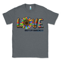Charcoal Heather love sunflower autism awareness Classic Tee - BarkalooDesign