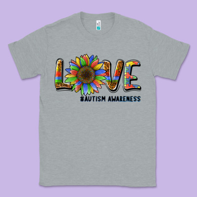 Love Sunflower Autism Awareness Classic Tee Designed By Barkaloodesign