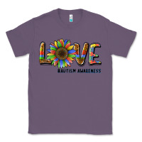 Lavender love sunflower autism awareness Classic Tee - BarkalooDesign