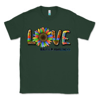 Sports Green love sunflower autism awareness Classic Tee - BarkalooDesign