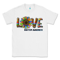 White love sunflower autism awareness Classic Tee - BarkalooDesign