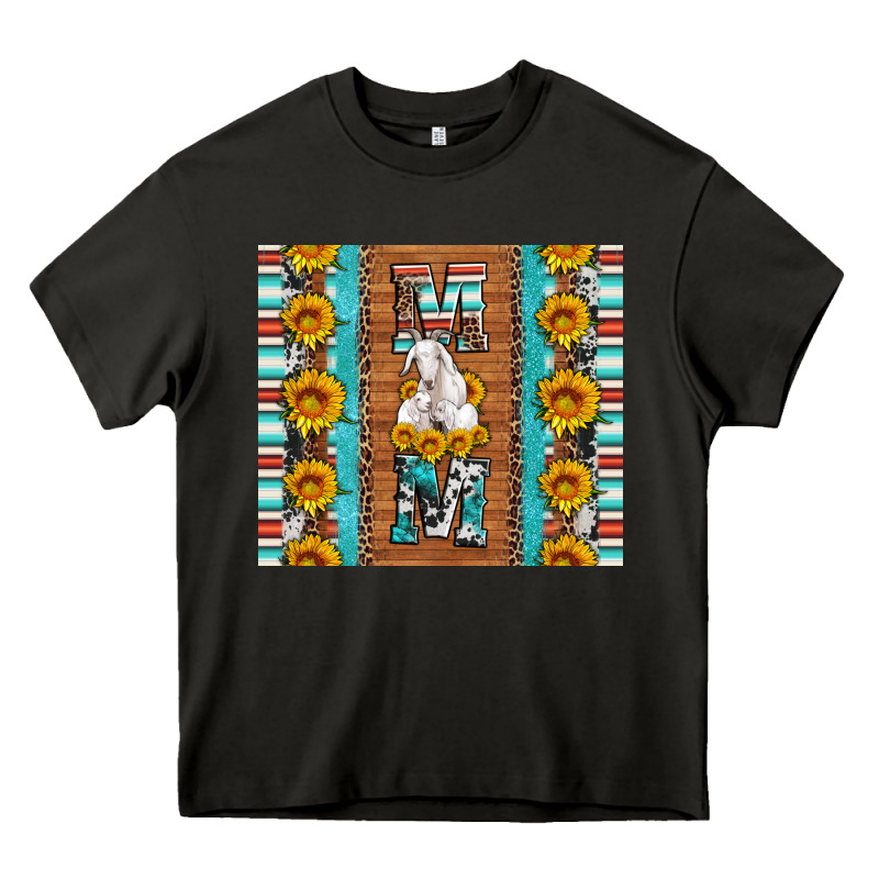 Goat Family Mom Sunflowers Serape Leopard Cowhide Tumbler Heavy Core Tee by Artiststas | Teevron