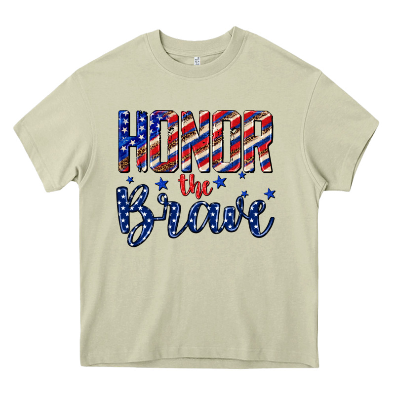 Honor The Brave Heavy Core Tee by texasbilliewilder | Teevron