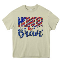 Mossy honor the brave Heavy Core Tee - texasbilliewilder