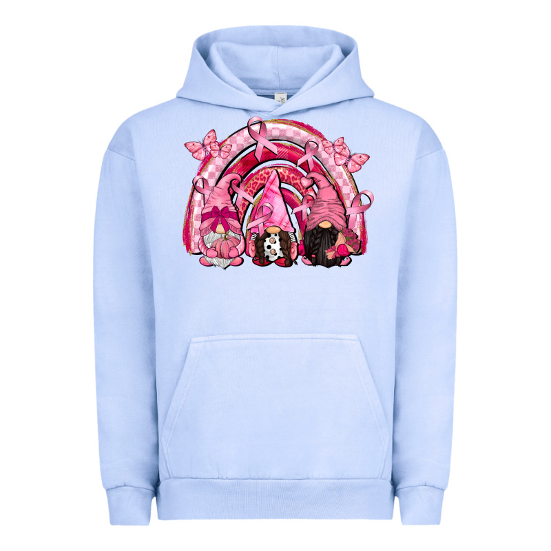 Gnomes Rainbow Breast Cancer Urban Hoodie by CowGirlArtShop | Teevron
