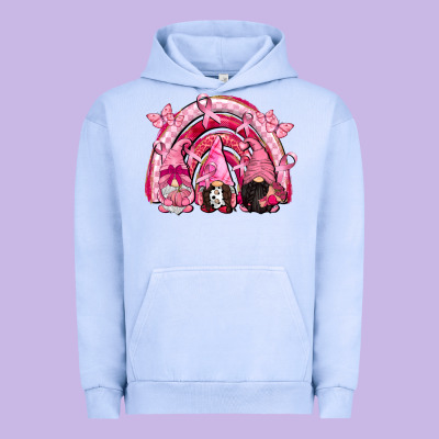Gnomes Rainbow Breast Cancer Urban Hoodie Designed By Cowgirlartshop
