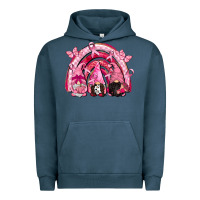Pigment Midnight Navy gnomes rainbow breast cancer Urban Hoodie - CowGirlArtShop