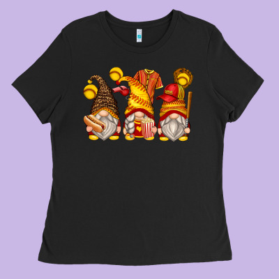 Softball Gnomes Ladies Tee Designed By Zillion Design Studio
