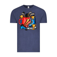 Vintage Denim hockey coffee Vintage Tee - AdoDesignShop