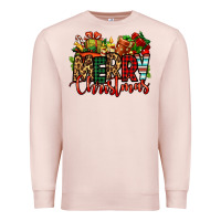 Pale Pink merry Christmas Premium Sweatshirt - Jasminsmagicworld