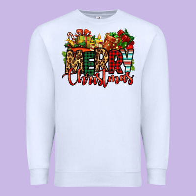Merry Christmas Premium Sweatshirt Designed By Jasminsmagicworld