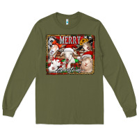 Army Green merry christmas goats Long Sleeve Tee - Jasminsmagicworld