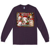 Plum merry christmas goats Long Sleeve Tee - Jasminsmagicworld