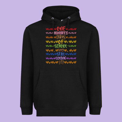 One Hundred Days Of School And Still Loving It! Heavyweight Hoodie Designed By Artiststas
