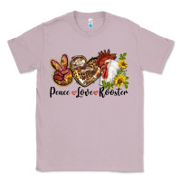 Lilac Peace Love Rooster With Sunflower Classic Tee - LillyAllenDesigns