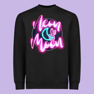 Neon Moon Heavyweight Sweatshirt Designed By Jahusdesignshop