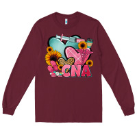 Burgundy cna nurse Long Sleeve Tee - JahusDesignShop
