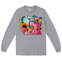 Heather Grey cna nurse Long Sleeve Tee - JahusDesignShop