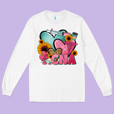 Cna Nurse Long Sleeve Tee Designed By Jahusdesignshop