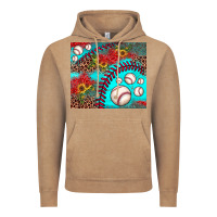 Vintage Coffee baseball leopard turquoise sunflower Vintage Hoodie - JahusDesignShop