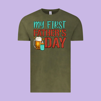 My First Father's Day Vintage Tee Designed By Artiststas
