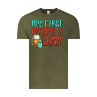 Vintage Olive my first father's day Vintage Tee - Artiststas