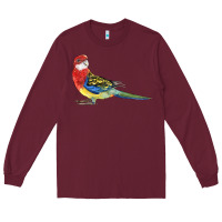 Burgundy Rosella Bird Long Sleeve Tee - LillyAllenDesigns