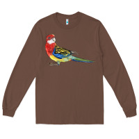 Chestnut Rosella Bird Long Sleeve Tee - LillyAllenDesigns