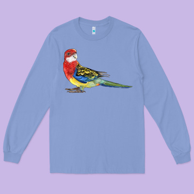 Rosella Bird Long Sleeve Tee Designed By Lillyallendesigns