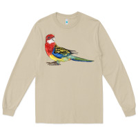 Mushroom Rosella Bird Long Sleeve Tee - LillyAllenDesigns