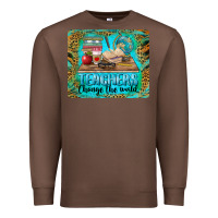 Chestnut teachers change the world mousepad Premium Sweatshirt - BarkalooDesign