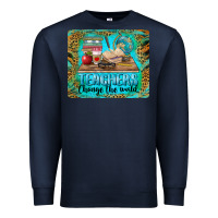 Navy teachers change the world mousepad Premium Sweatshirt - BarkalooDesign