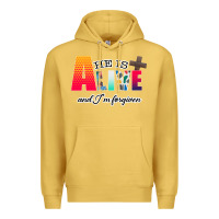 Antique Gold He is Alive Premium Hoodie - Bettercallsaul