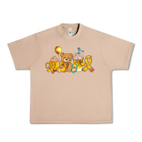 Burro childhood cancer ribbon and coffee cups Urban Heavy Tee - AdoDesignShop
