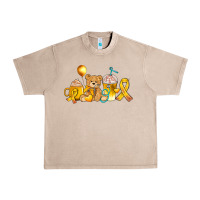 French Oak childhood cancer ribbon and coffee cups Urban Heavy Tee - AdoDesignShop