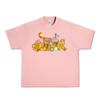 Salmon childhood cancer ribbon and coffee cups Urban Heavy Tee - AdoDesignShop