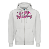 Dove Grey it s my birthday Zipper Hoodie - MaliasSmallBusiness