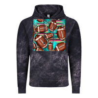 Cloud Black football leopard turquoise seamless pattern Vintage Hoodie - JahusDesignShop