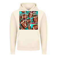 Vintage Artic football leopard turquoise seamless pattern Vintage Hoodie - JahusDesignShop