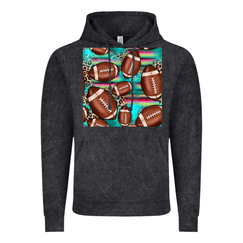 Football Leopard Turquoise Seamless Pattern Vintage Hoodie by JahusDesignShop | Teevron