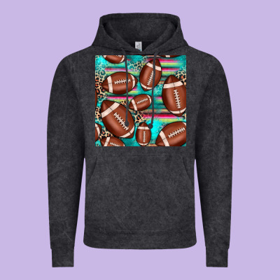 Football Leopard Turquoise Seamless Pattern Vintage Hoodie Designed By Jahusdesignshop