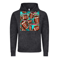Vintage Black football leopard turquoise seamless pattern Vintage Hoodie - JahusDesignShop